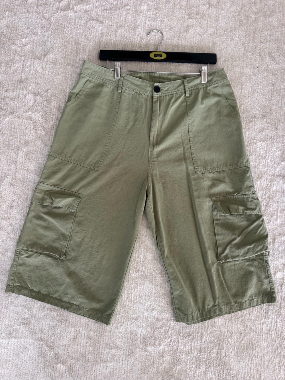 Olive Green Cargo Shorts Utility Pocket Shorts Size 2XL
